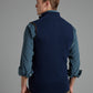 Reversible Cashmere Vest - Navy & Moss