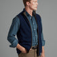 Reversible Cashmere Vest - Navy & Moss