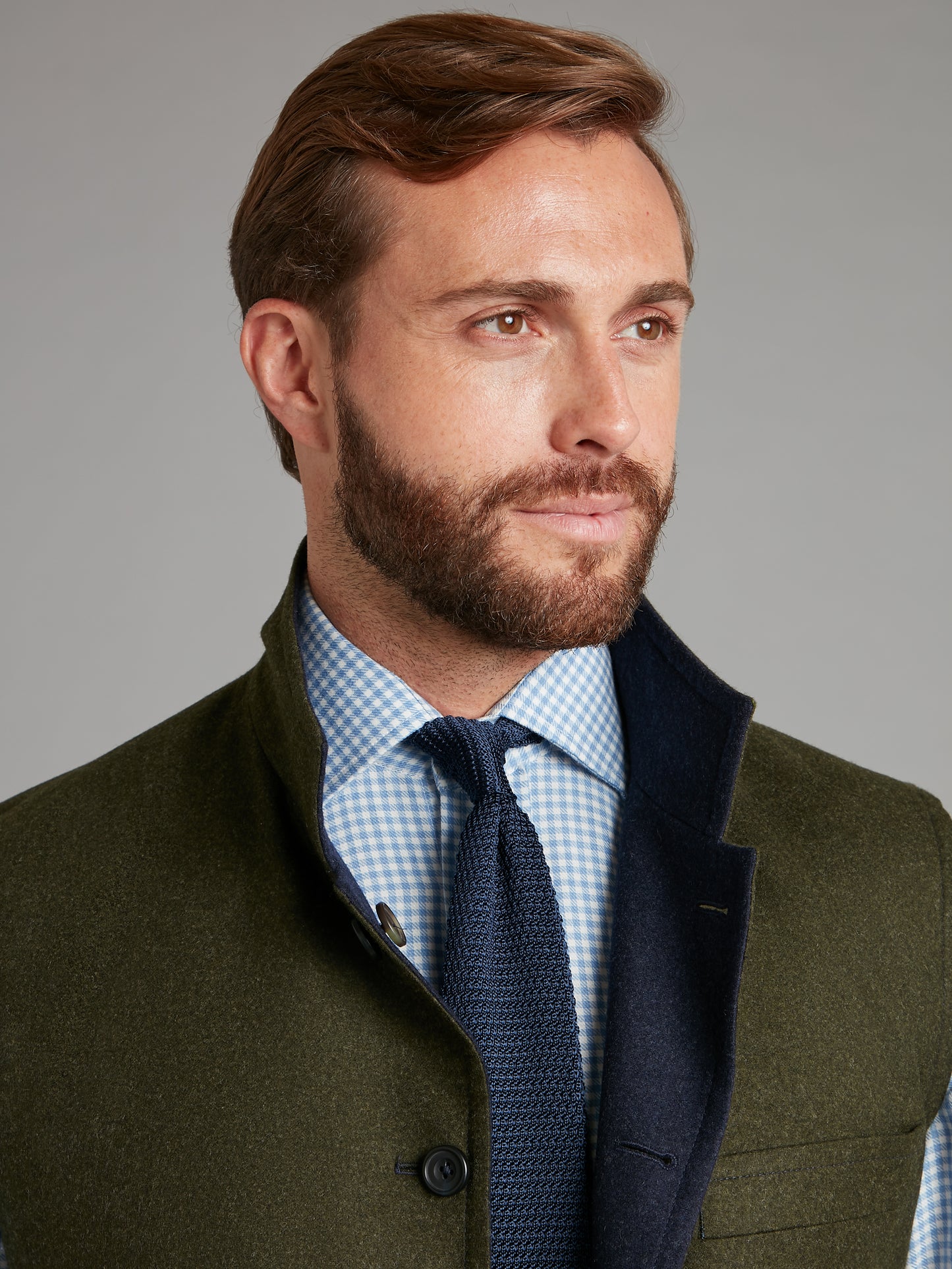 Reversible Gilet - Navy & Green Loden