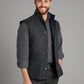 Reversible Vest - Navy & Grey Loden