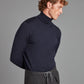 Turtle Neck Merino Sweater - Navy