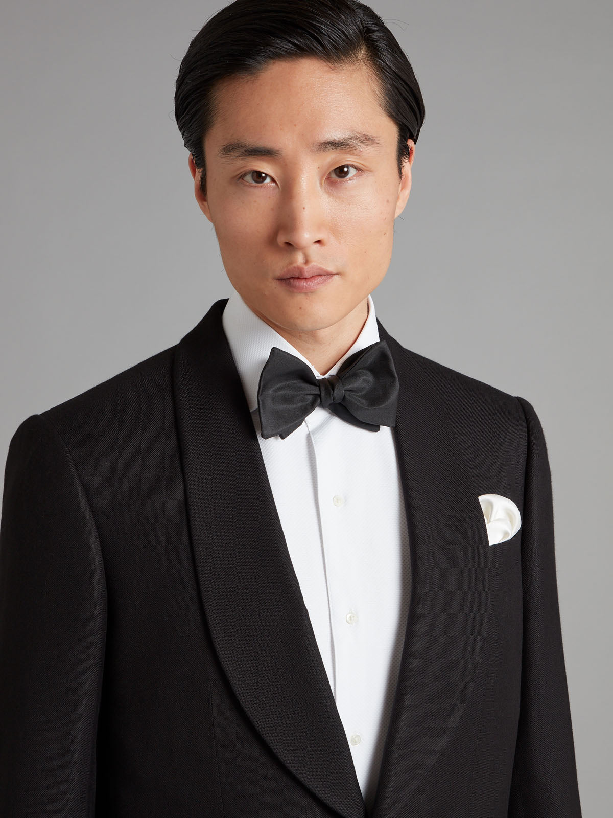 Shawl Lapel Bamboo Dinner Jacket - Black