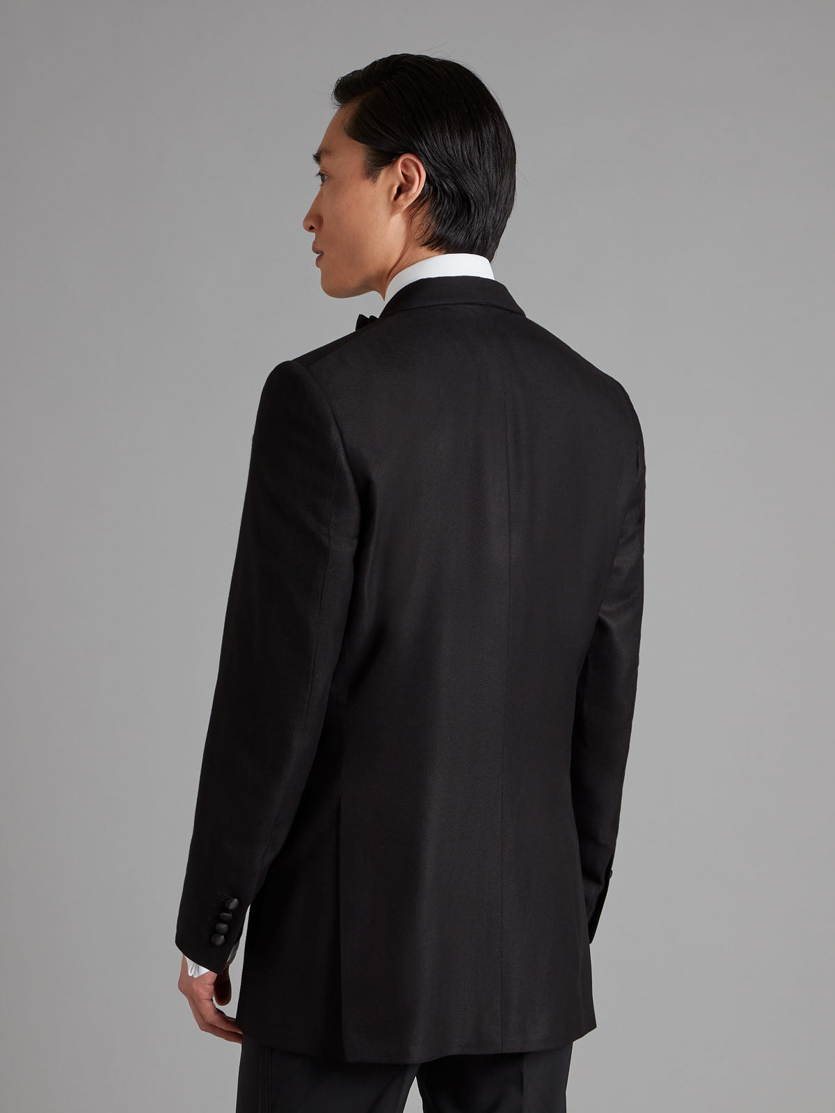 Shawl Lapel Bamboo Dinner Jacket - Black