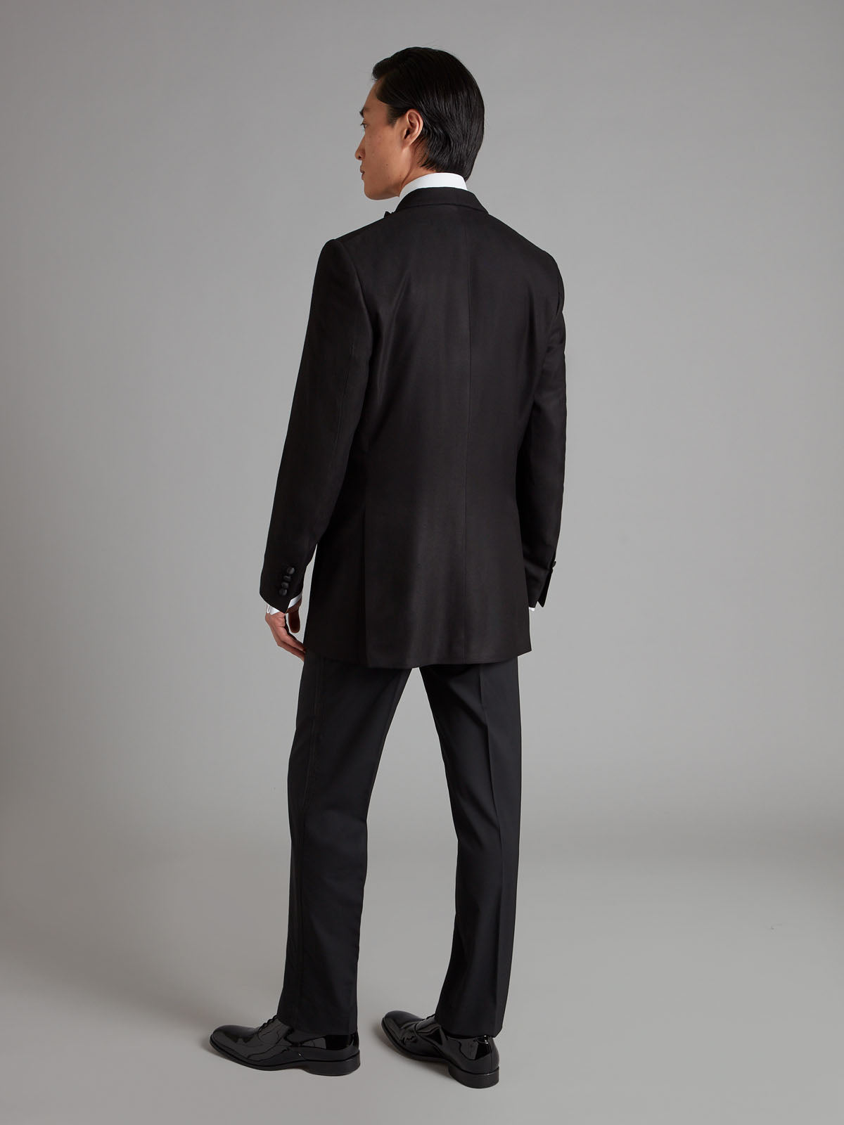 Shawl Lapel Bamboo Dinner Jacket - Black