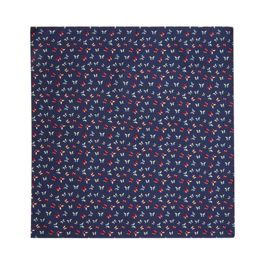 Butterfly Handkerchief - Navy