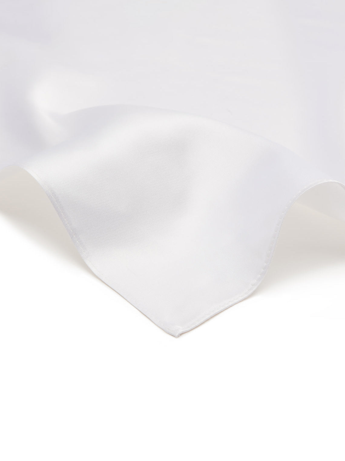 Silk Twill Handkerchief - Plain White