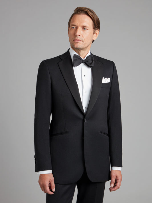 Eaton Tuxedo Jacket - Black Barathea