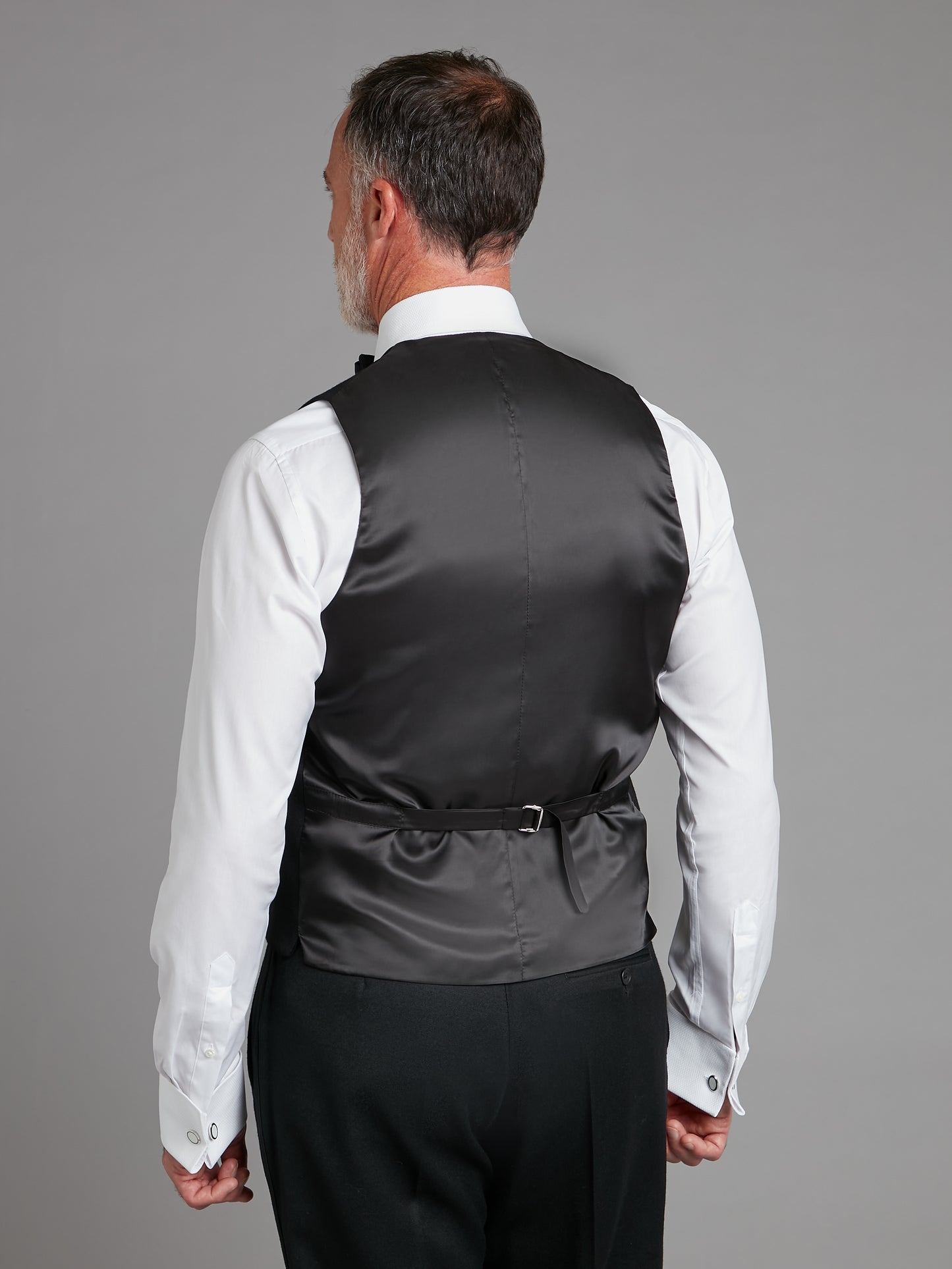 Single Breasted Evening Waistcoat - Black