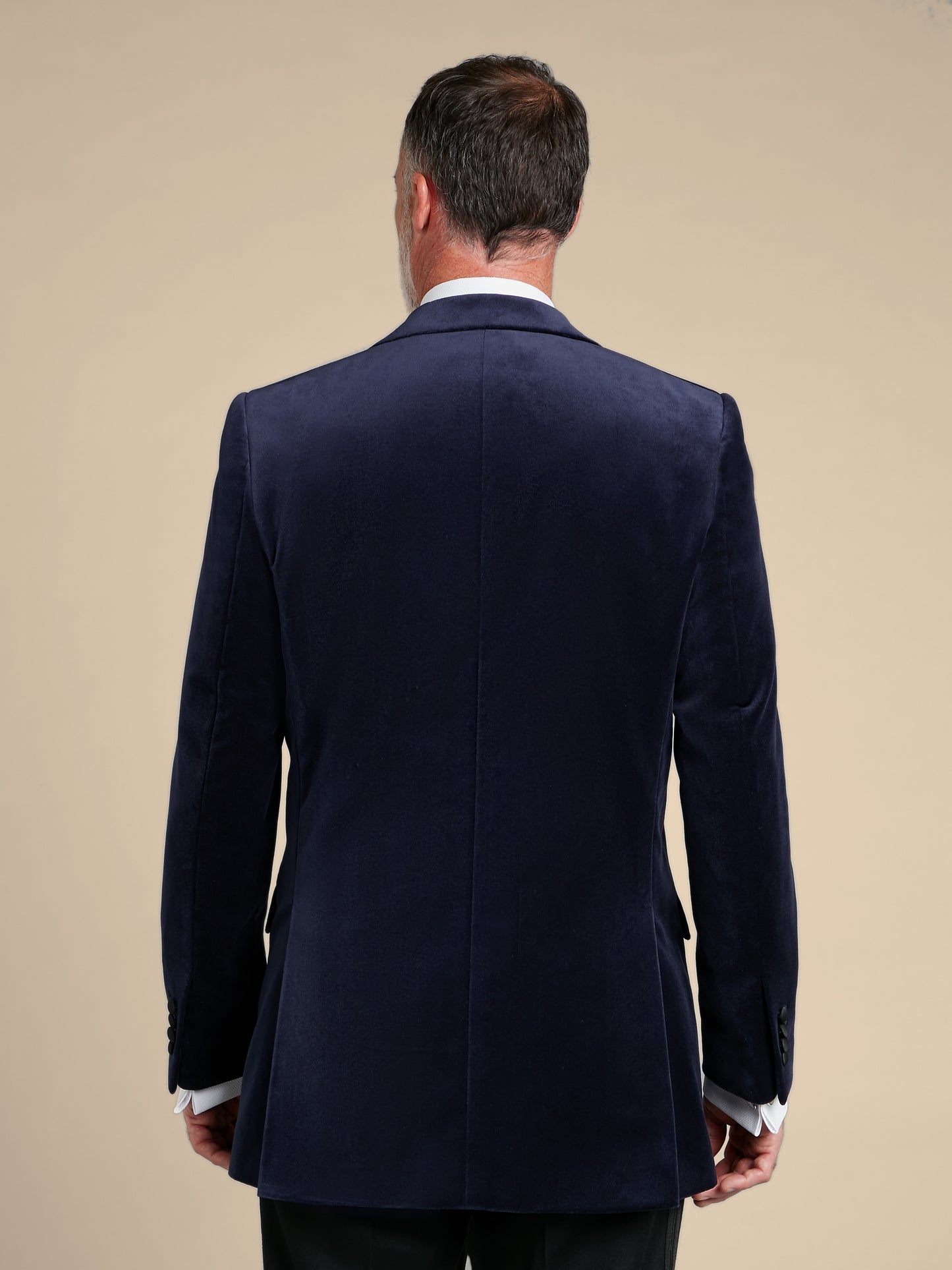 Single-Breasted Navy Velvet Dinner Jacket Hire