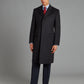 Single Breasted Overcoat - Navy Cashmere Blend