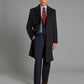 Single Breasted Overcoat - Navy Cashmere Blend