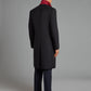 Single Breasted Overcoat - Navy Cashmere Blend