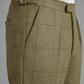 Pleated Pants - Moss Windowpane Tweed