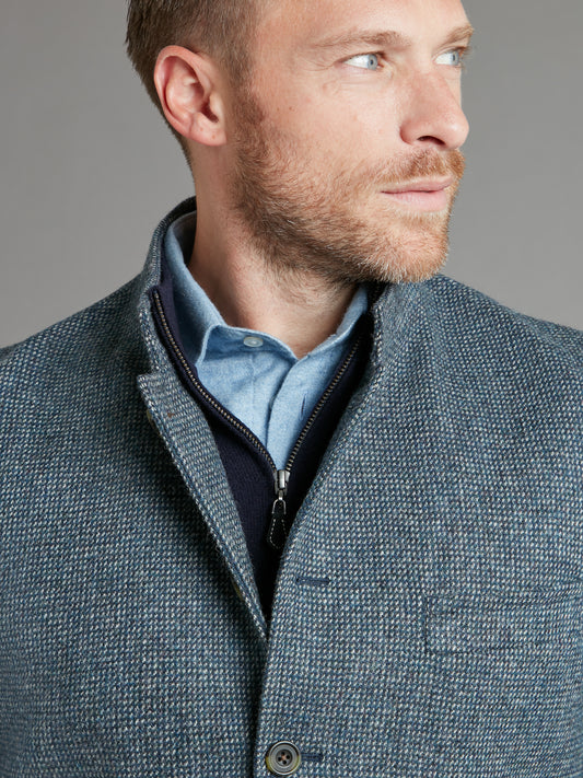 Gilet Tweed - Nailhead Blue