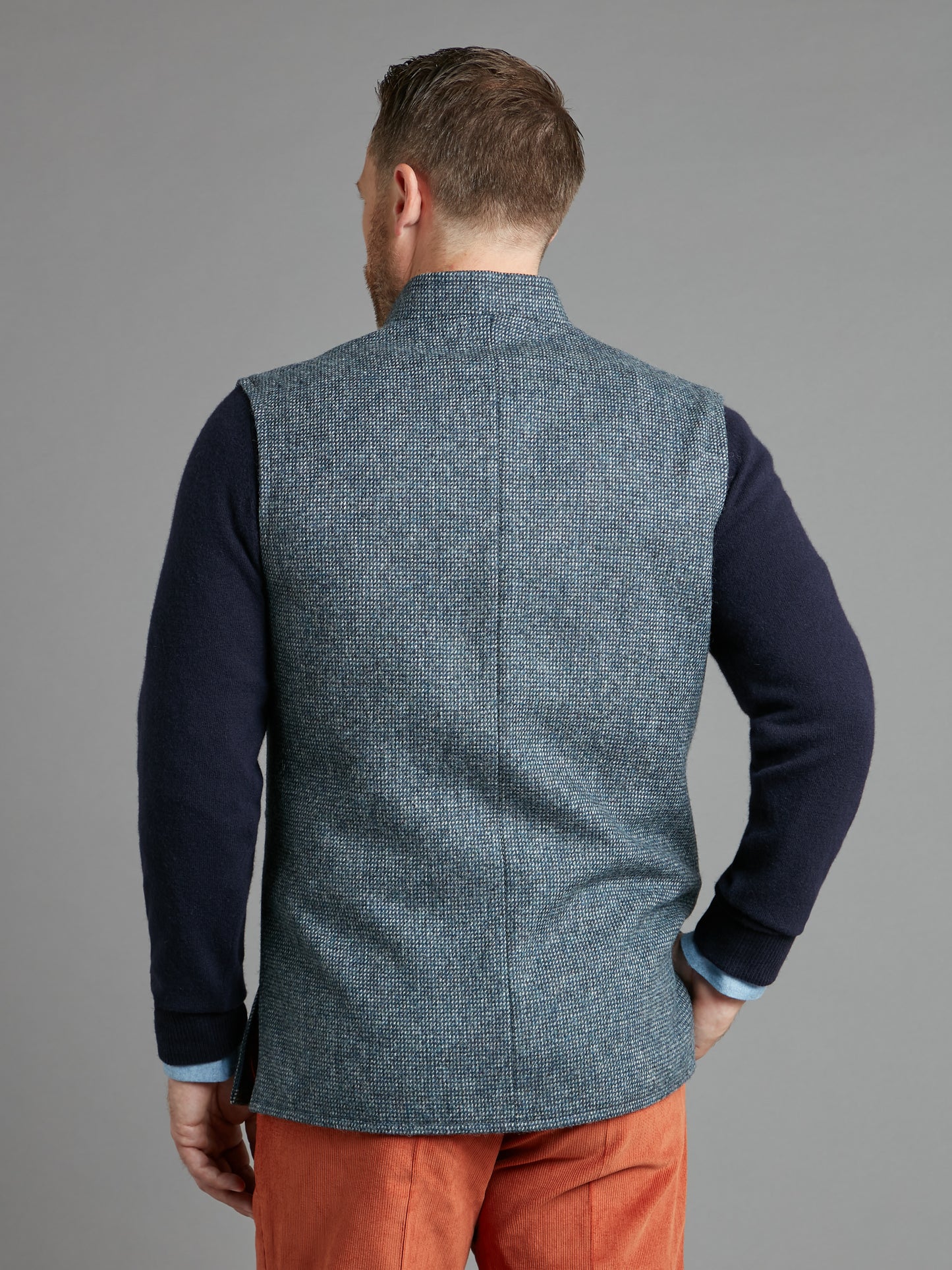 Gilet Tweed - Nailhead Blue