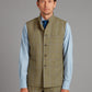 Gilet - Lavender / Brown Windowpane Tweed