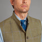 Gilet - Lavender / Brown Windowpane Tweed