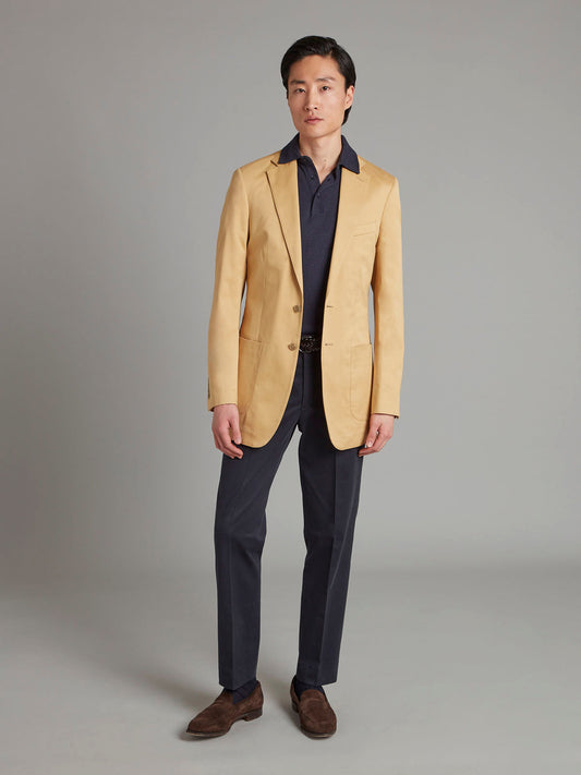 Unstructured Jacket - Beige Cotton