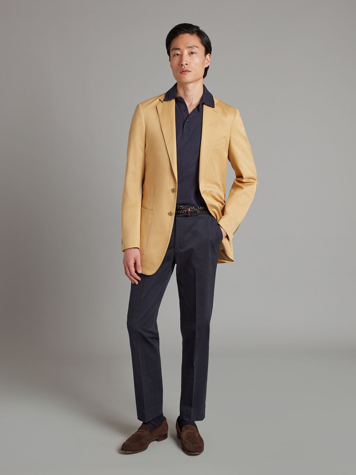 Unstructured Jacket - Beige Cotton