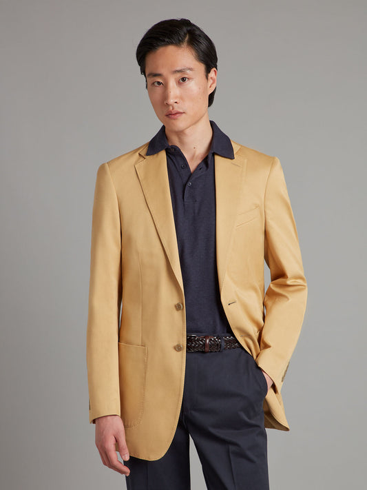 Unstructured Jacket - Beige Cotton