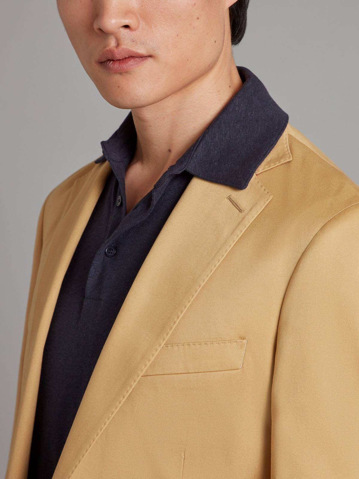 Unstructured Jacket - Beige Cotton