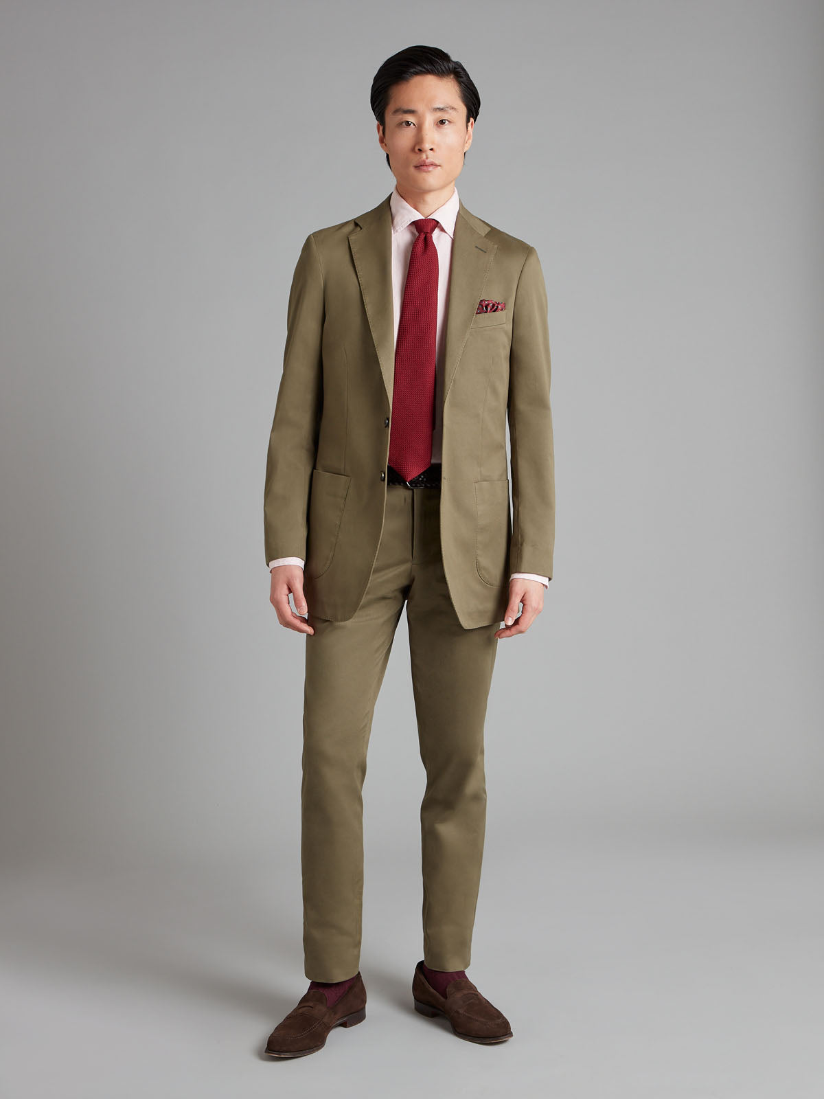 Unstructured Jacket - Olive Cotton