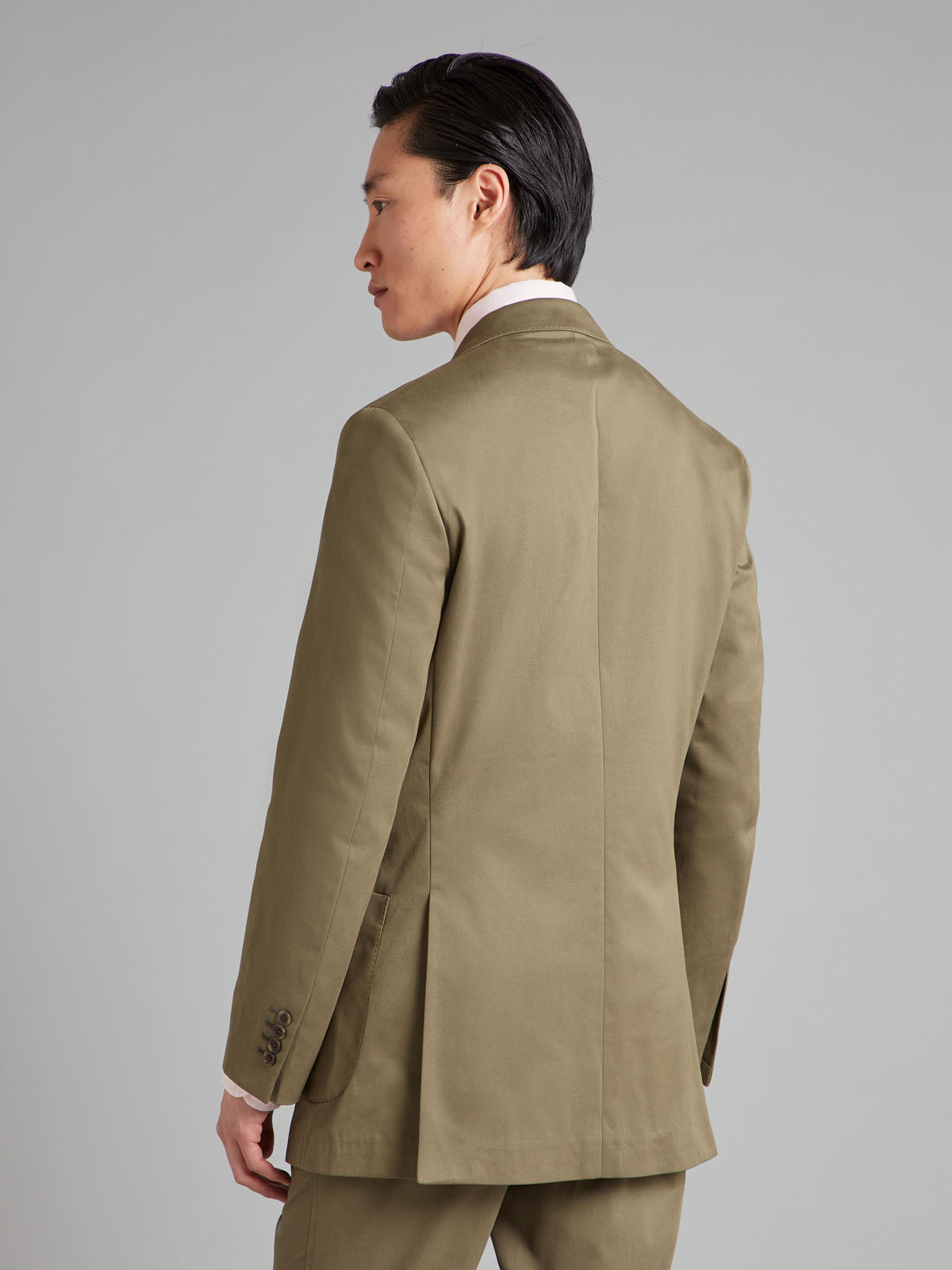 Unstructured Jacket - Olive Cotton