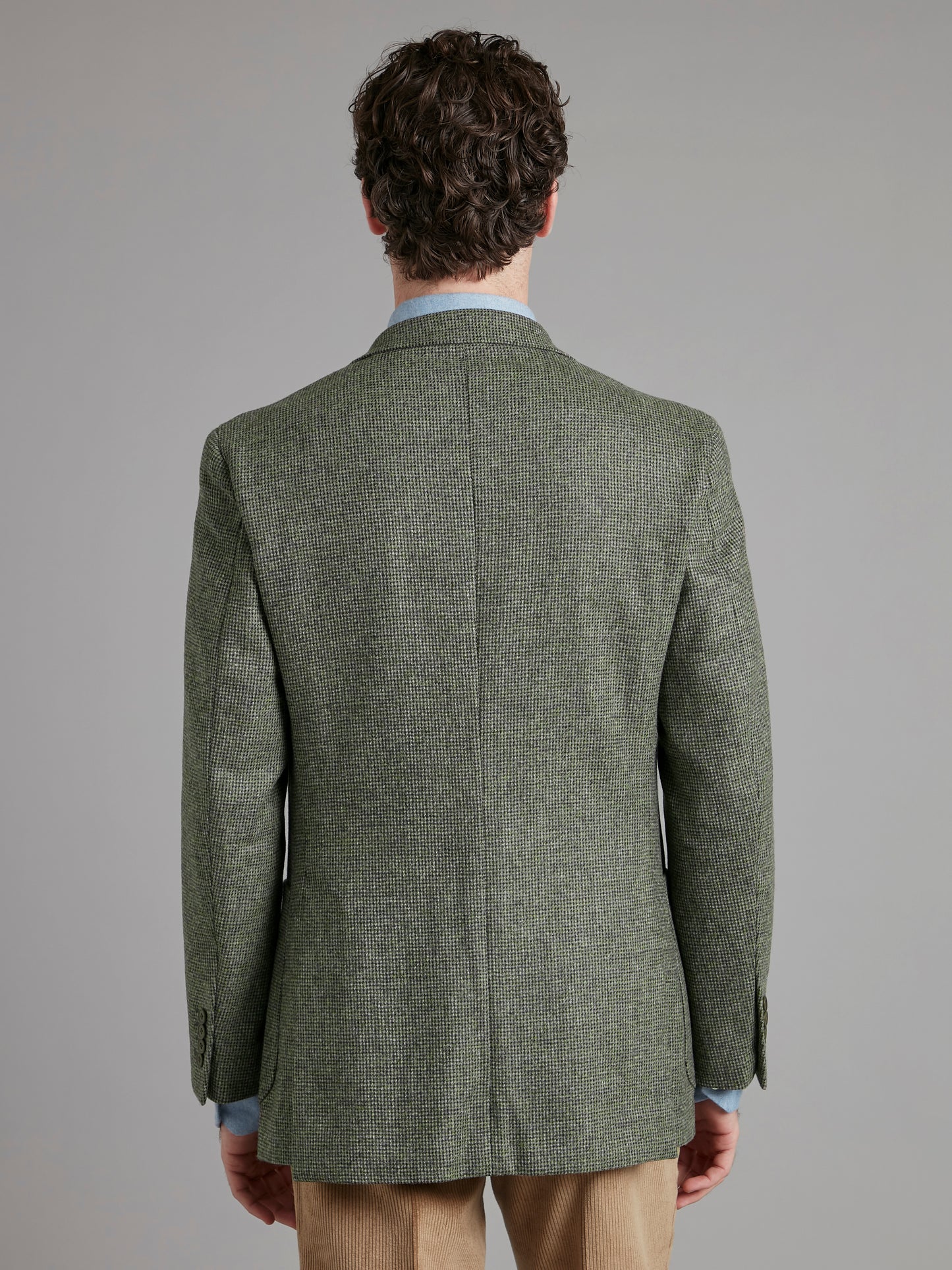 Unstructured Jacket - Nailhead Cool Sage