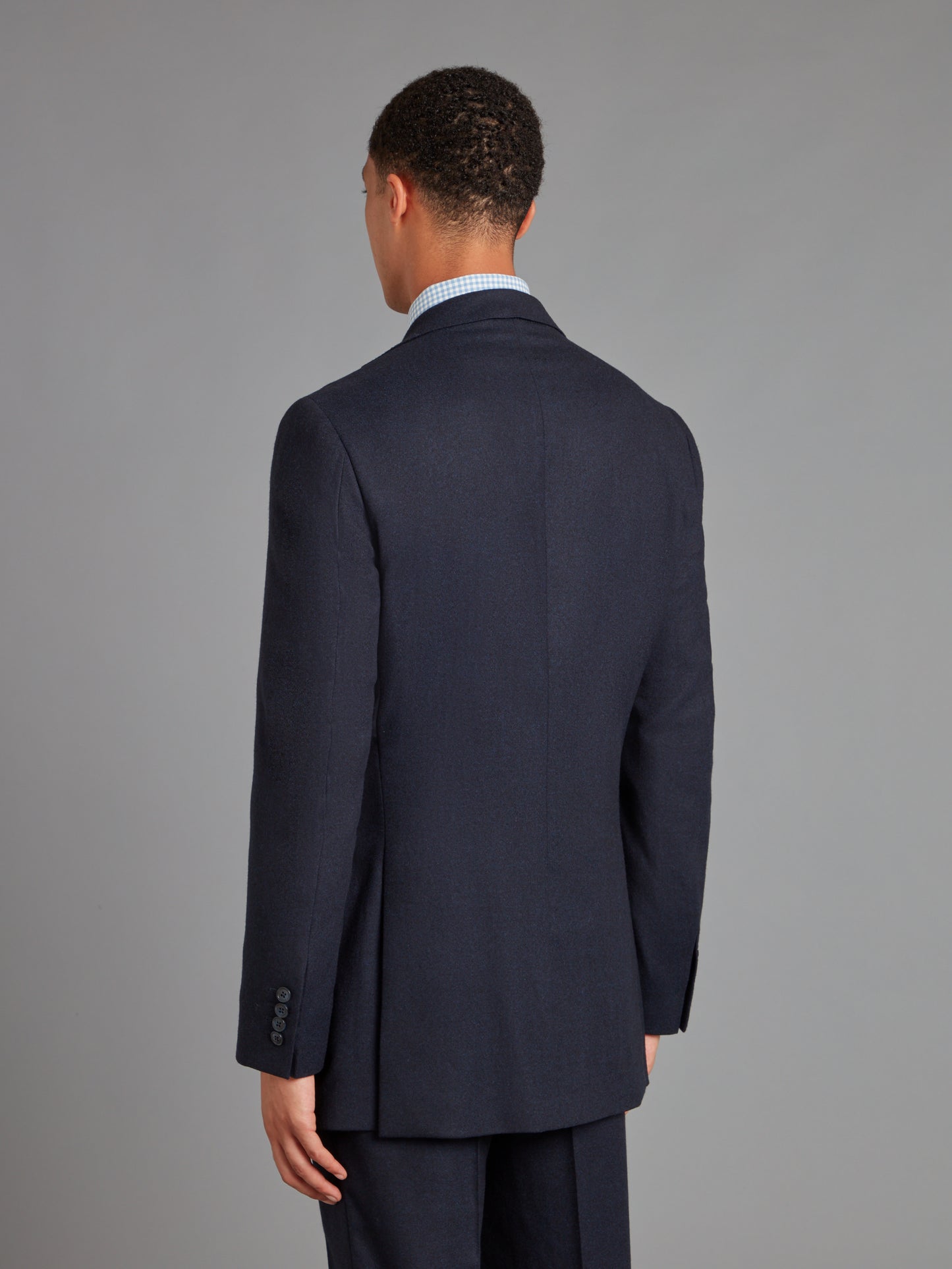 Unstructured Jacket Drago Flannel - Navy