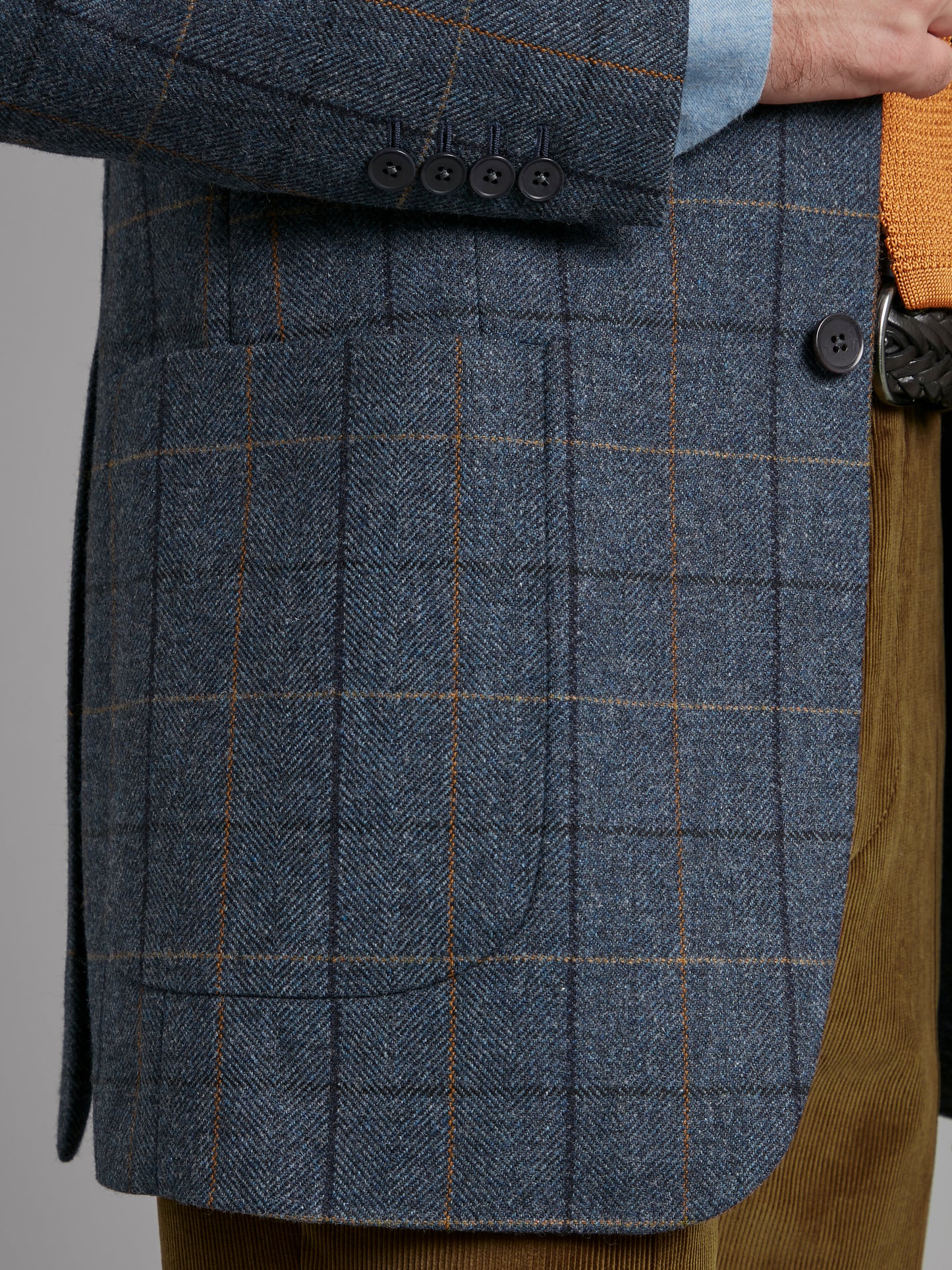 Unstructured Jacket - Blue Wool Windowpane