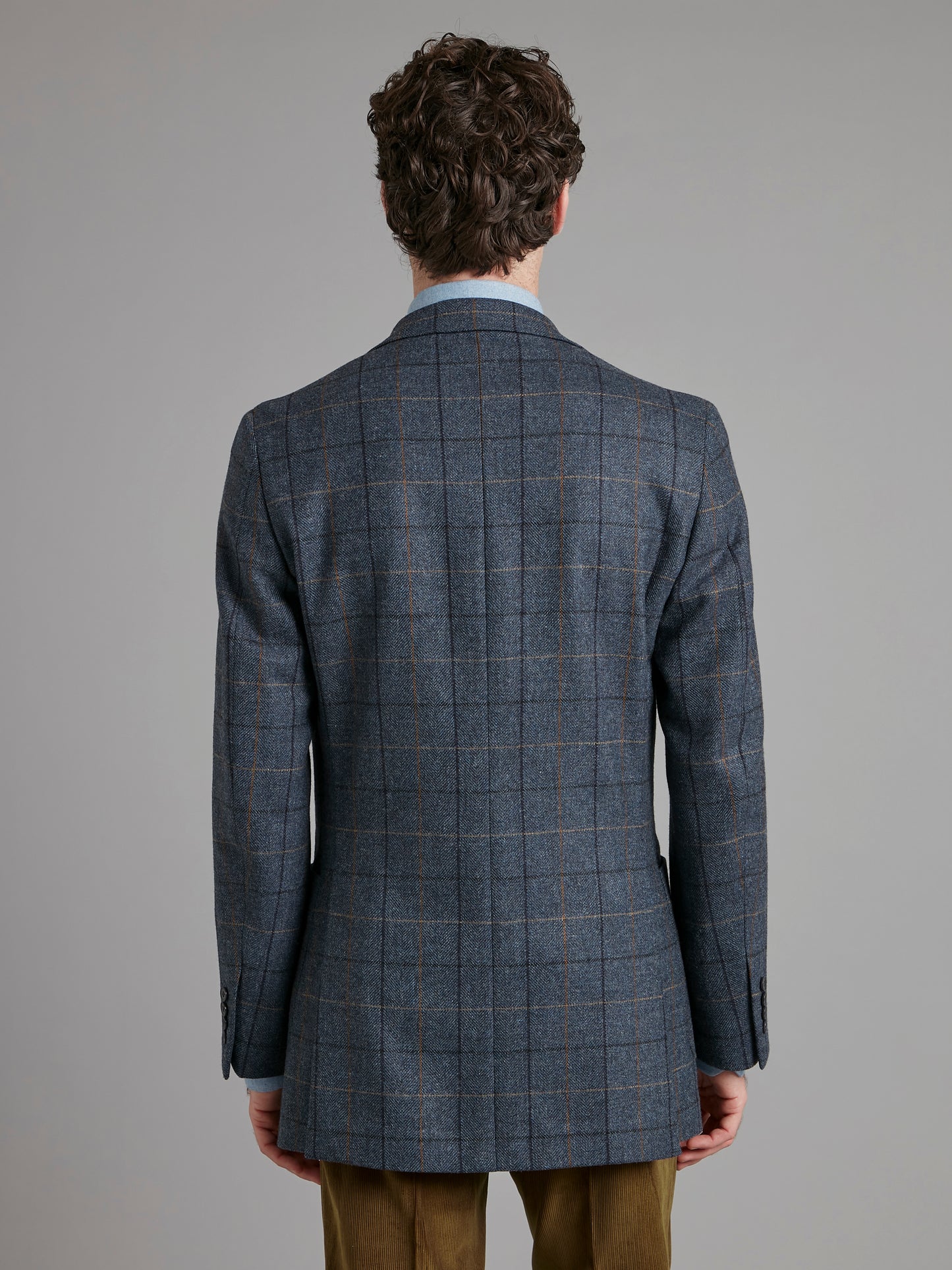 Unstructured Jacket - Blue Wool Windowpane