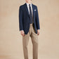 Unstructured Jacket Wool Linen Blend - Blue