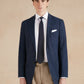 Unstructured Jacket Wool Linen Blend - Blue