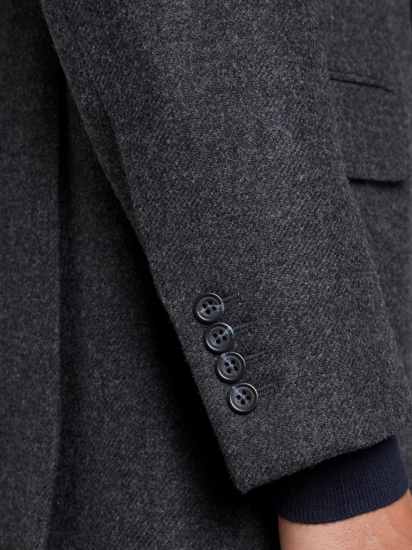 Unstructured Jacket - Charcoal Wool