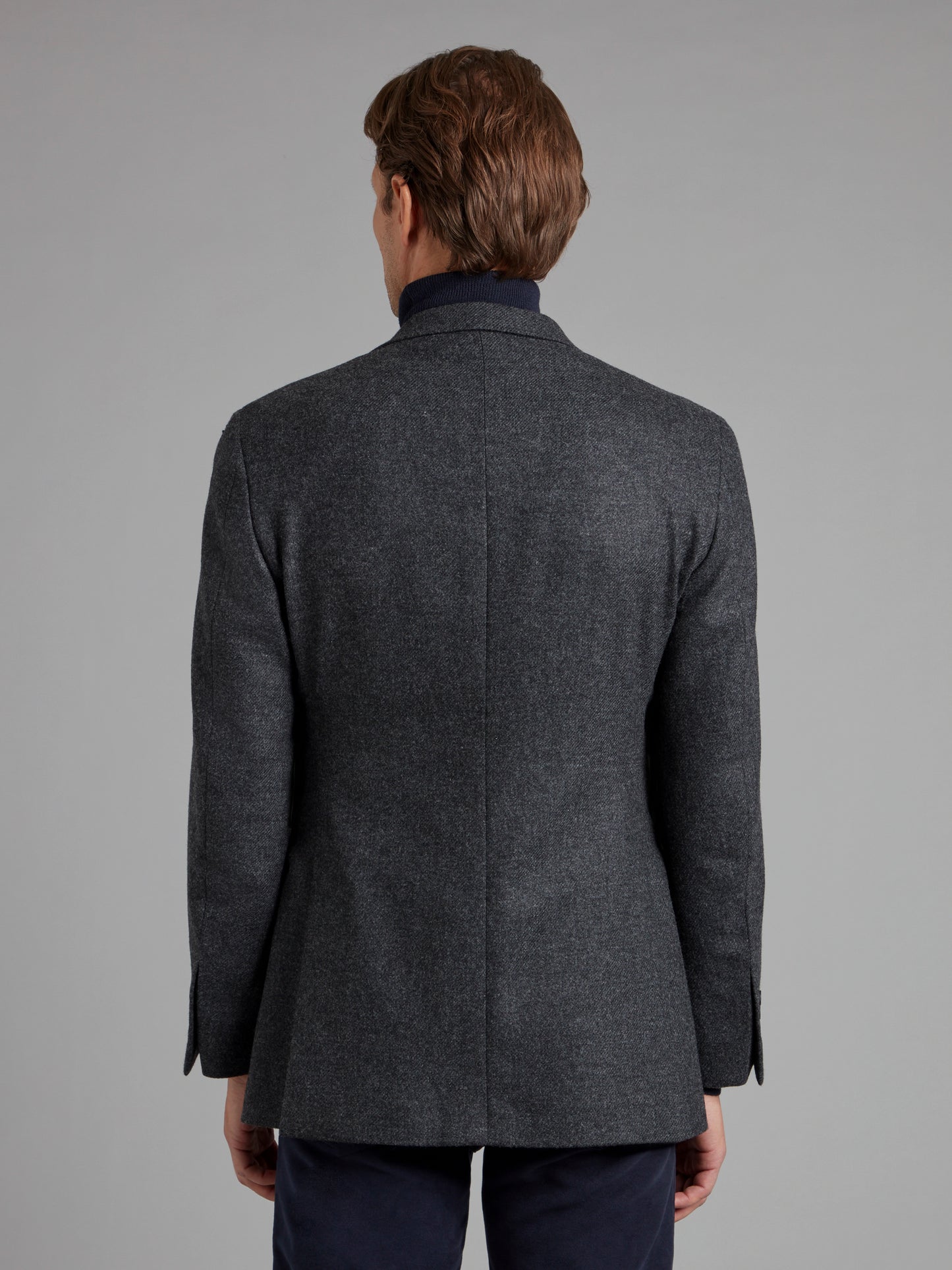 Unstructured Jacket - Charcoal Wool