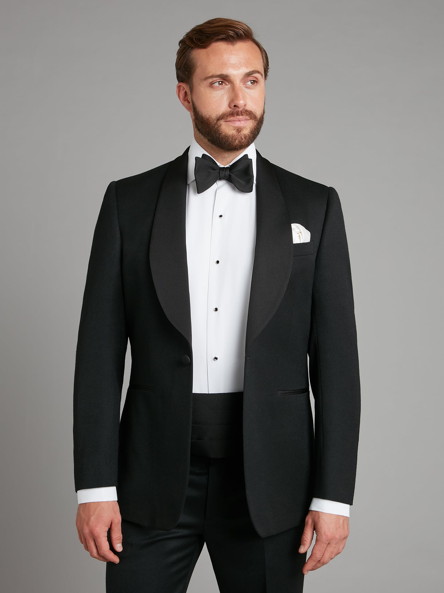 Whittaker Tuxedo Jacket - Black Barathea