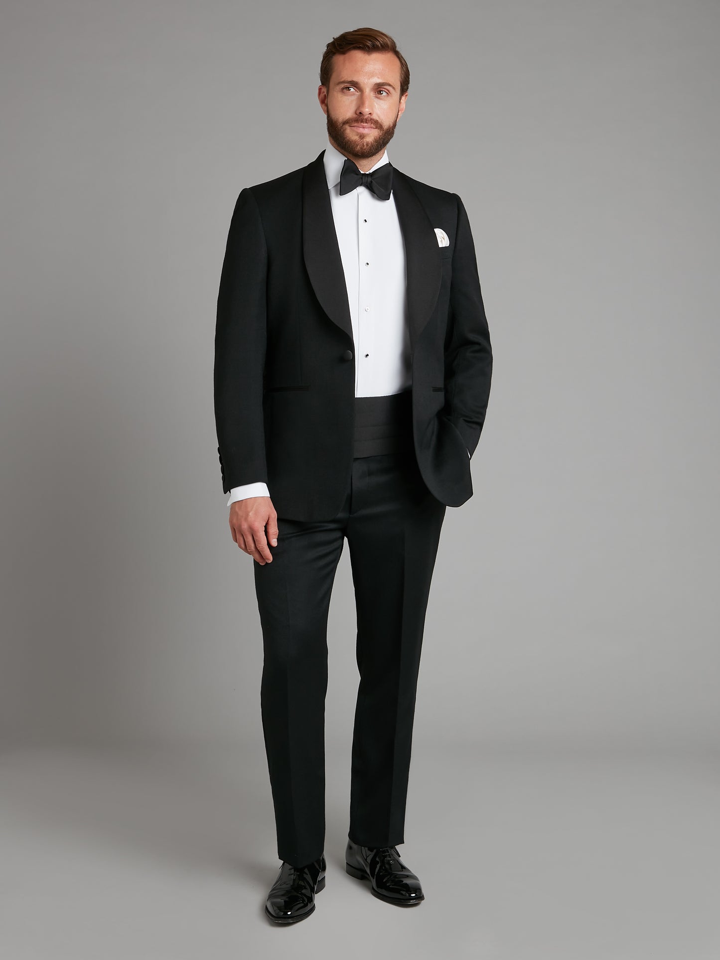 Whittaker Tuxedo Jacket - Black Barathea