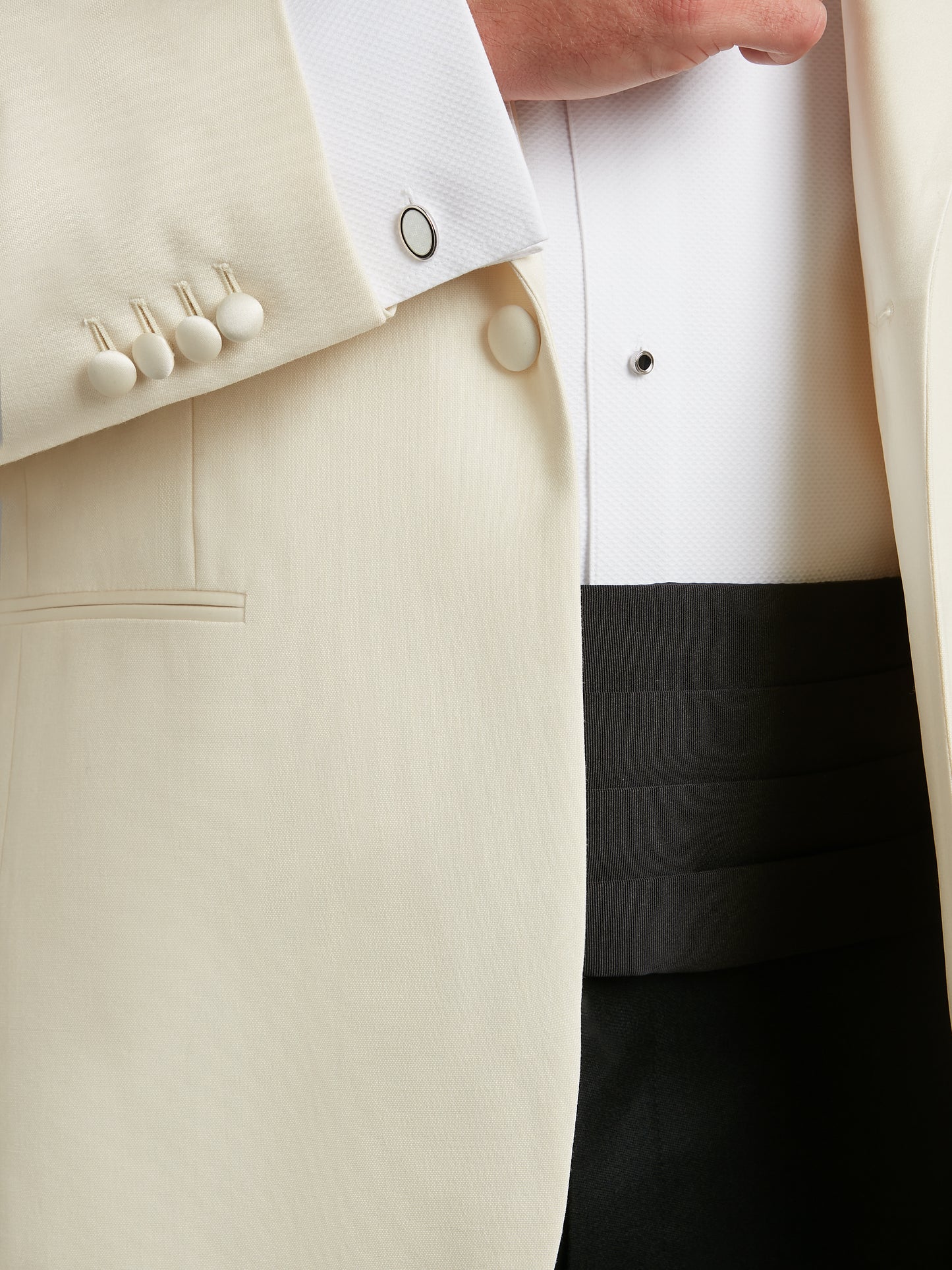 Whittaker Dinner Jacket - White Barathea