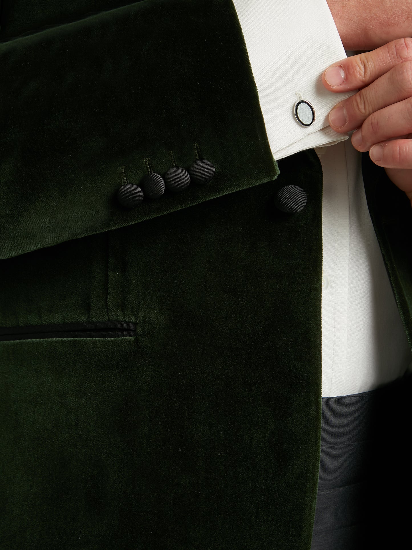 Whittaker Smoking Jacket - Green Velvet