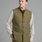 Gilet - Moss Windowpane Tweed