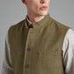 Gilet - Moss Windowpane Tweed