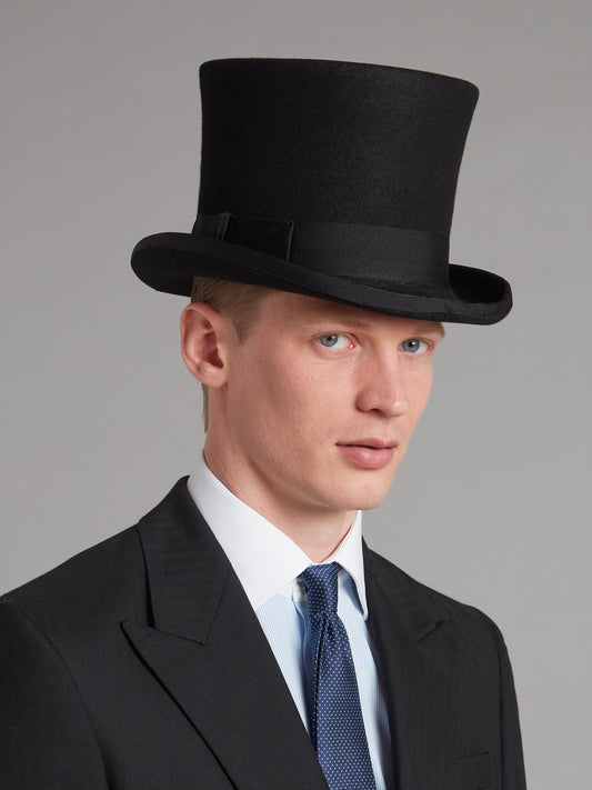 Wool Felt Top Hat, Black