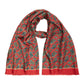 Wool & Silk Scarf, Paisley - Red