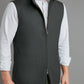 Zip Up Vest - Dark Grey Drago Flannel