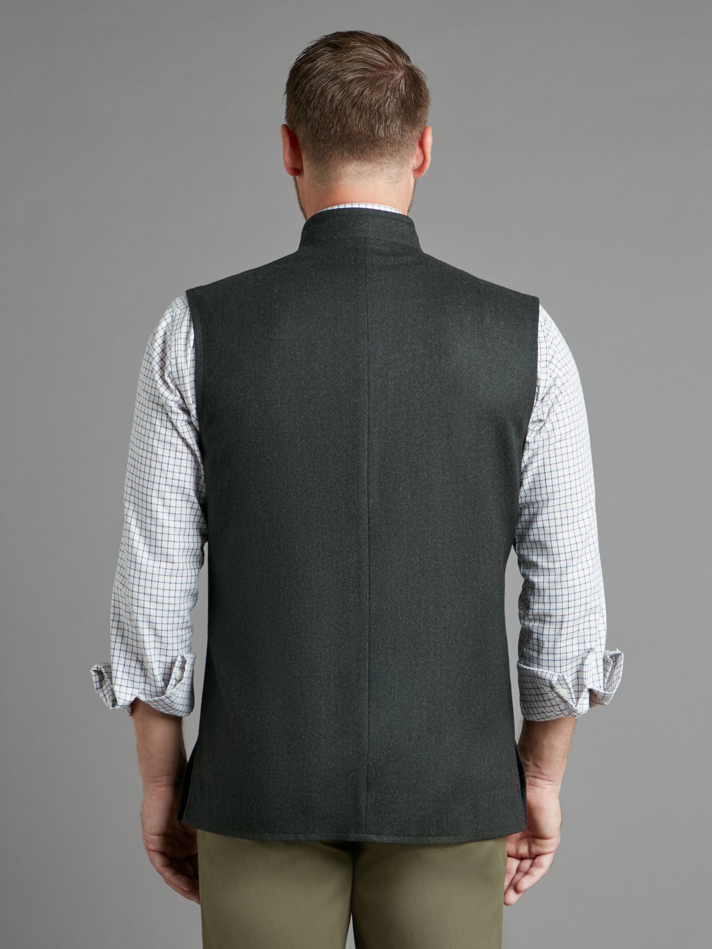 Zip Up Gilet - Dark Grey Drago Flannel