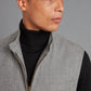 Zip Up Vest - Drago Flannel Mid Grey