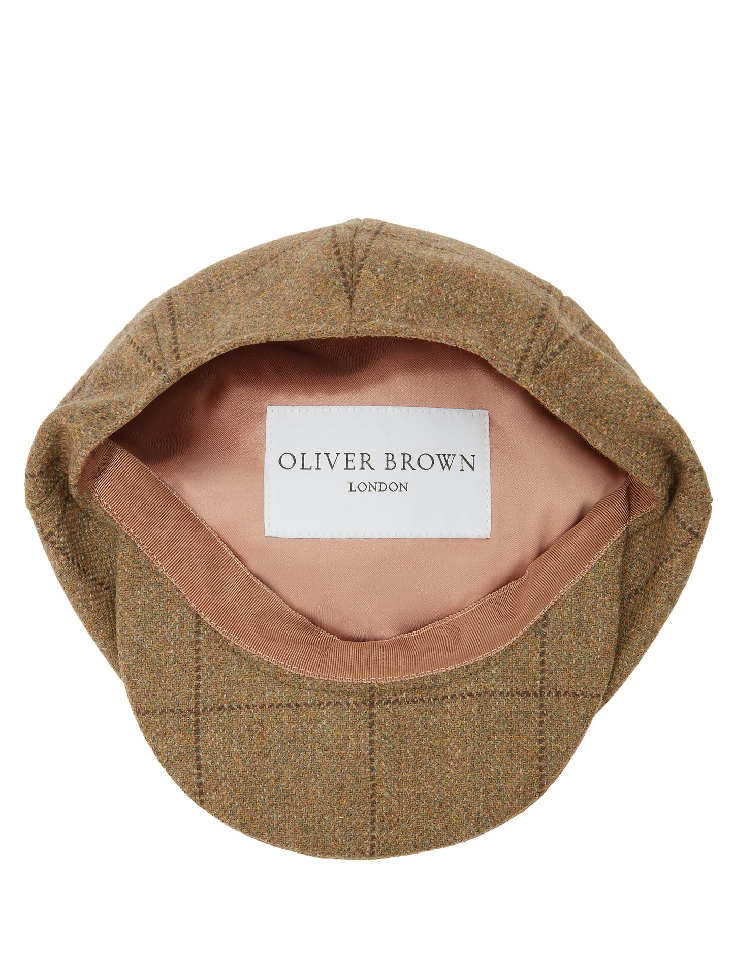 Bakerboy Cap - Moss Windowpane Tweed