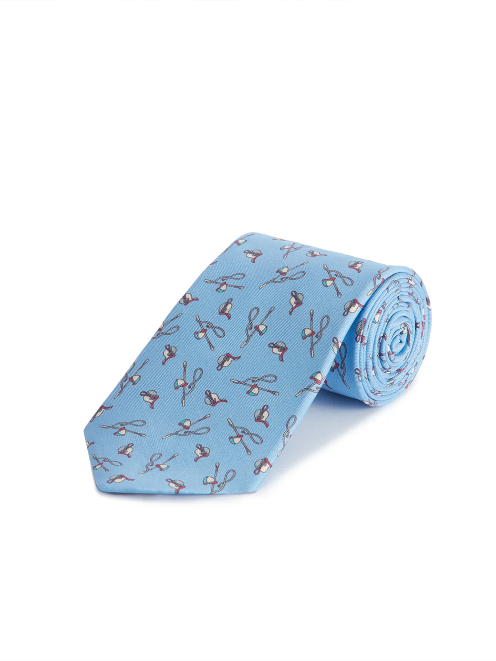 Silk Tie - Pale Blue Saddle