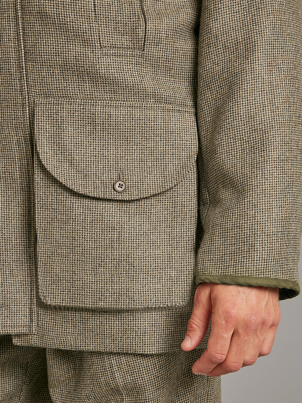 Field Coat - Sage Nailhead Tweed