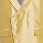 Double Breasted Silk Waistcoat With Piping - Yellow